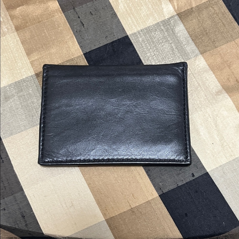 Source Unknown Black Slim Leather Card & Key Sleeve
